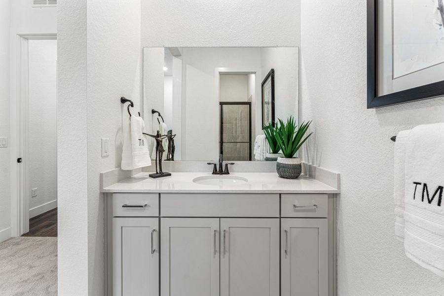 Representative furnished interior of a home built from the Columbine by Taylor Morrison in Dawson Trails, Castle Rock (Image 19).