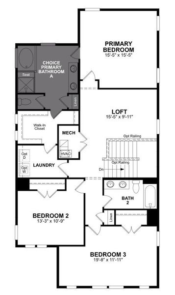 2D floor plan layout of this home in Poppy at GreenHouse, Marietta, GA (Image 3). 2D floor plan layout of this home in Poppy at GreenHouse, Marietta, GA (Image 3).