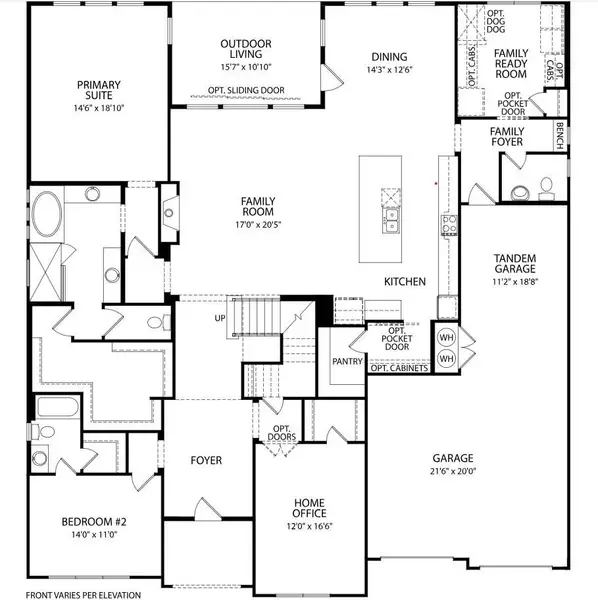 2D floor plan layout of this home in Wolf Ranch West Bend - 70', Georgetown, TX (Image 3). 2D floor plan layout of this home in Wolf Ranch West Bend - 70', Georgetown, TX (Image 3).