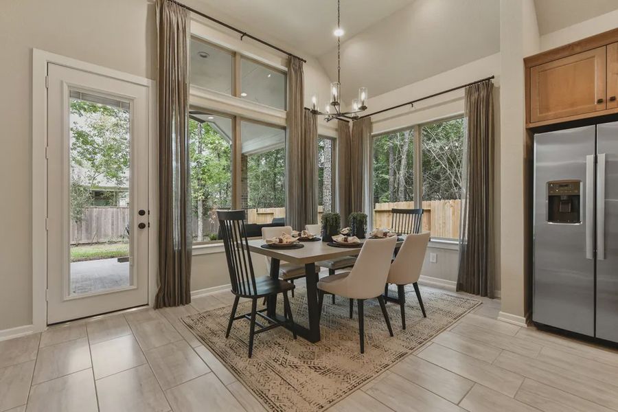Furnished interior view inside a new home in The Woodlands Hills, Willis (Image 9).