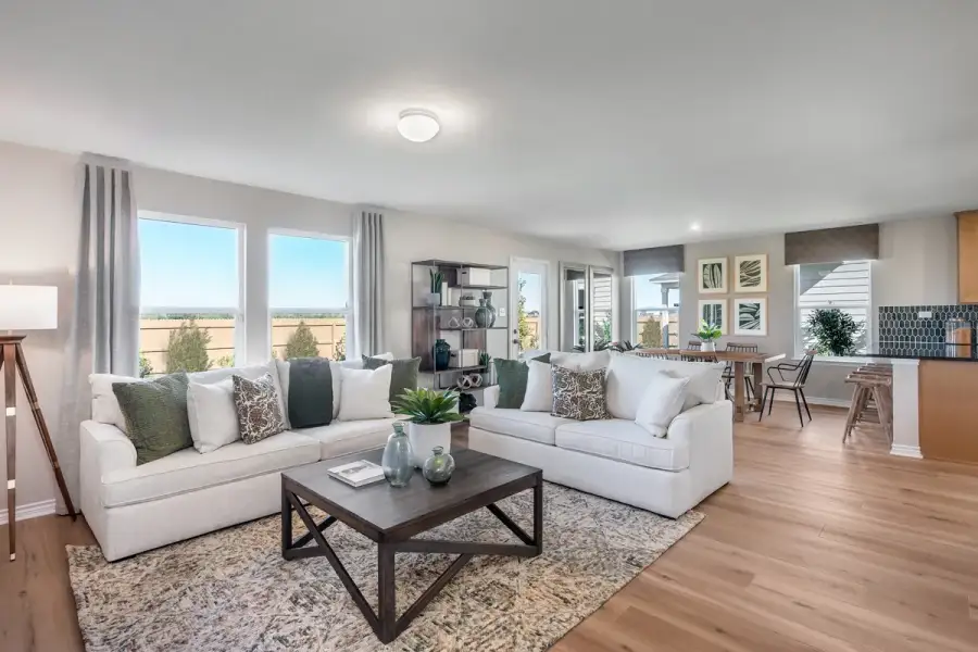 Representative furnished interior of a home built from the 2246 by KB Home in Espino, San Antonio (Image 4).