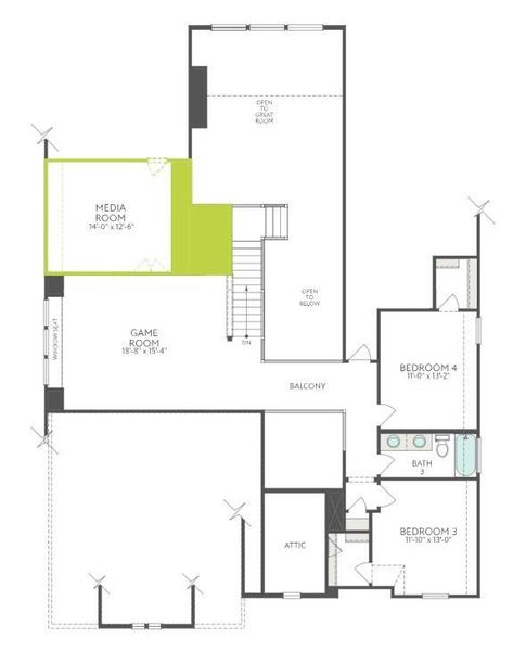 2D floor plan layout of this home in Pecan Ridge, Fulshear, TX (Image 2). 2D floor plan layout of this home in Pecan Ridge, Fulshear, TX (Image 2).
