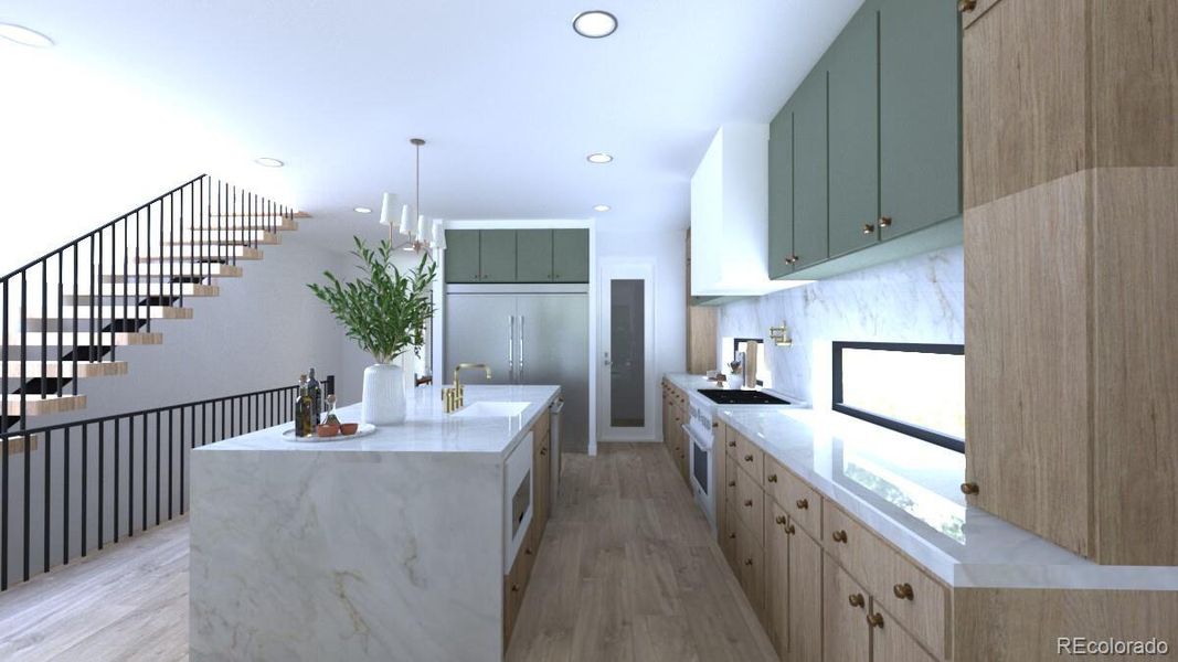 Furnished interior view inside a new home in , Denver (Image 16).