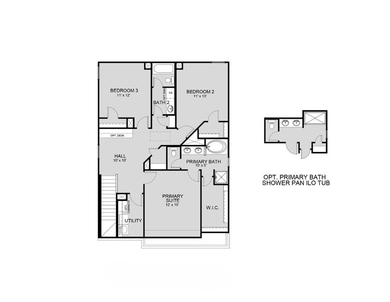 2D floor plan layout for the The Auburn by Legend Homes in Bammel Oaks, Houston, TX (Image 4). 2D floor plan layout for the The Auburn by Legend Homes in Bammel Oaks, Houston, TX (Image 4).
