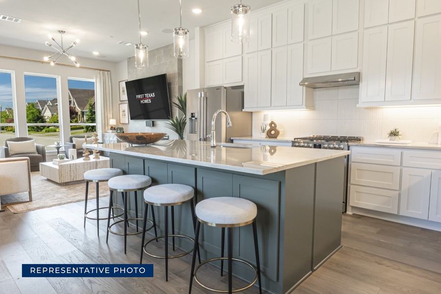 Representative furnished interior of a home built from the Acacia R by First Texas Homes in The Abbey at Mercer Crossing, Farmers Branch (Image 7).