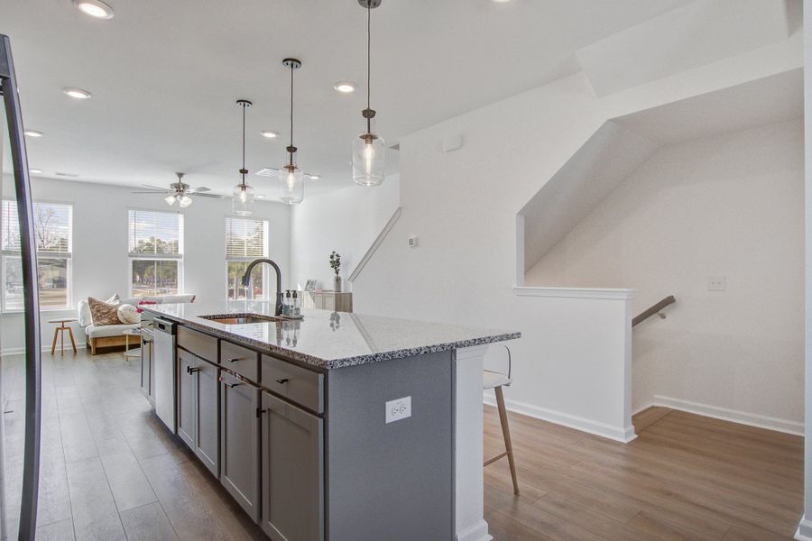 Furnished interior view inside a new home in Clear Springs Townhomes, North Charleston (Image 14).
