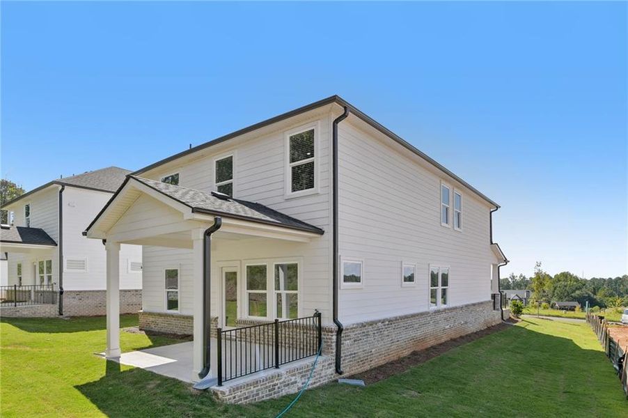 Exterior details and patio area of a home in Hemingway - Reserve Series, Cumming (Image 27).