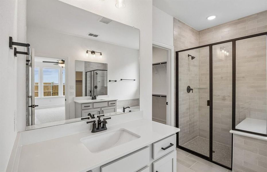 Owners bath with two vanities Owners bath with two vanities