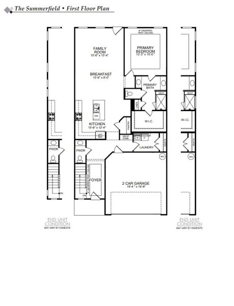 2D floor plan layout of this home in Harbor Crossing, Greensboro, NC (Image 5).