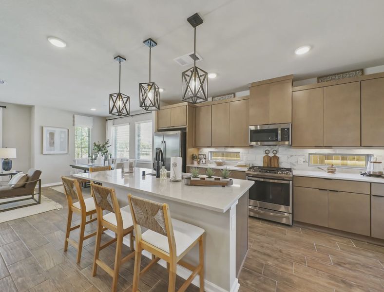 Representative furnished interior of a home built from the Riverdale by Chesmar Homes in Sienna Courtyard, Missouri City (Image 6).