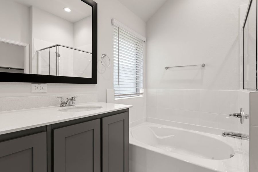 Representative exterior photo of a completed home built from the Canterbury by Impression Homes in Mercer Meadows, Royse City, TX (Image 15). Representative exterior photo of a completed home built from the Canterbury by Impression Homes in Mercer Meadows, Royse City, TX (Image 15).