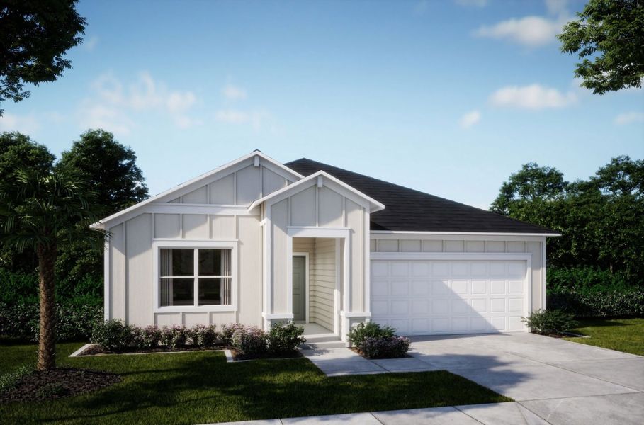 Representative exterior photo of a completed home built from the Miramar by Maronda Homes in Seminole Bend, Pensacola, FL (Image 4). Representative exterior photo of a completed home built from the Miramar by Maronda Homes in Seminole Bend, Pensacola, FL (Image 4).