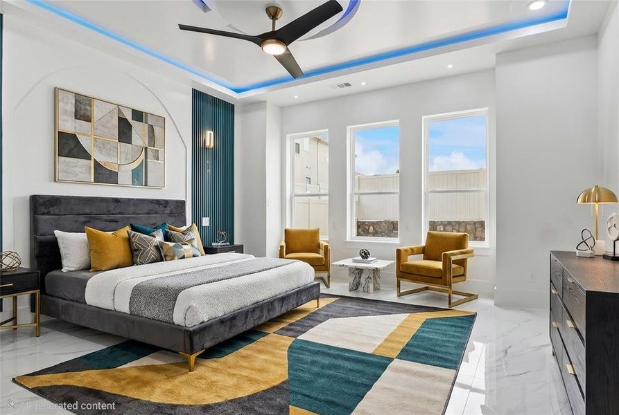 Staged Master Suite Furniture