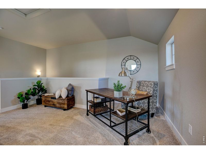 Furnished interior view inside a new home in Highlands at Fox Hill, Longmont (Image 3). Furnished interior view inside a new home in Highlands at Fox Hill, Longmont (Image 3).