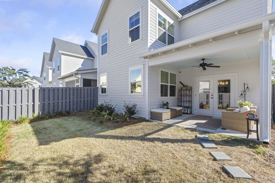 Exterior details and patio area of a home in , Johns Island (Image 26).