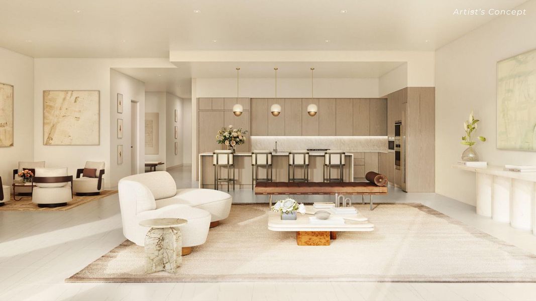 The Estate Collection - Living and expansive kitchen