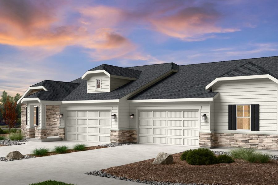 Representative exterior photo of a completed home built from the Rocky Mountain by Taylor Morrison in The Aurora Highlands Landmark Collection, Aurora, CO (Image 23).