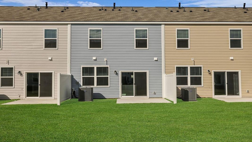 Exterior details and patio area of a home in Carolina Groves Townhomes, Moncks Corner (Image 19).