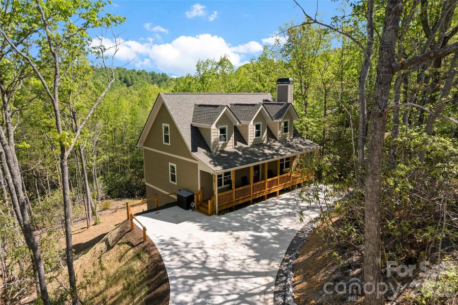 Front exterior of a new home in , Black Mountain, NC, highlighting curb appeal (Image 20).
