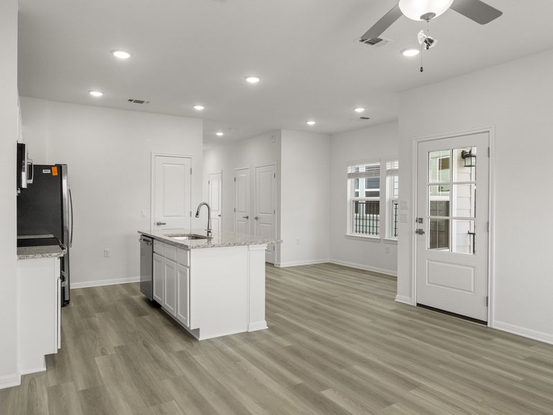 Furnished interior view inside a new home in Whisper Valley, Manor (Image 9). Furnished interior view inside a new home in Whisper Valley, Manor (Image 9).