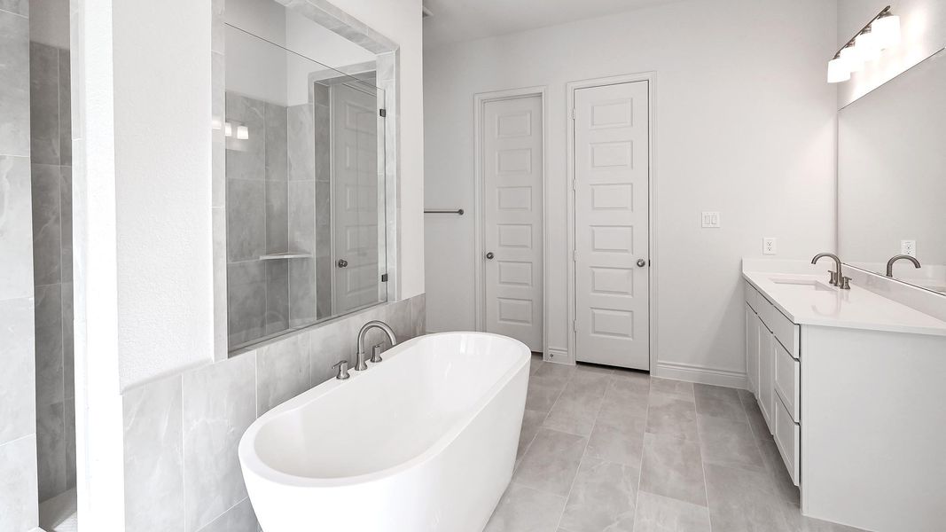 Furnished interior view inside a new home in La Cima 50', San Marcos (Image 6). Furnished interior view inside a new home in La Cima 50', San Marcos (Image 6).