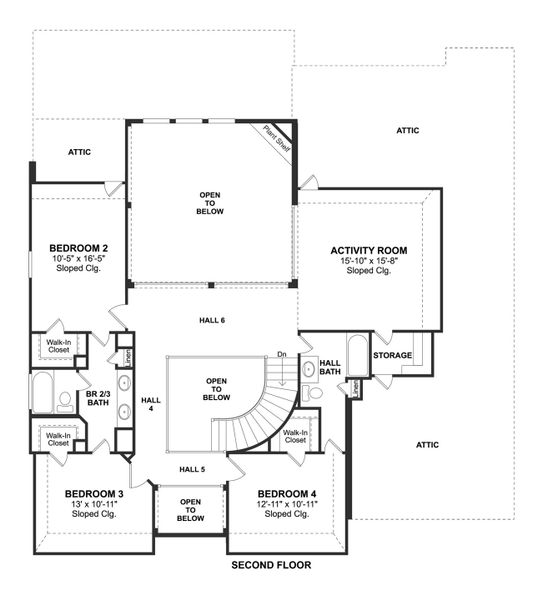 2D floor plan layout for the Millie by K. Hovnanian® Homes in Tejas Landing, Needville, TX (Image 5). 2D floor plan layout for the Millie by K. Hovnanian® Homes in Tejas Landing, Needville, TX (Image 5).