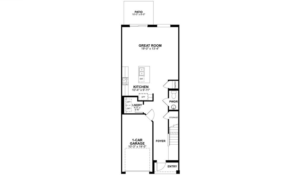 2D floor plan layout for the San Jose by M/I Homes in Reeves Place, Orlando, FL (Image 4).