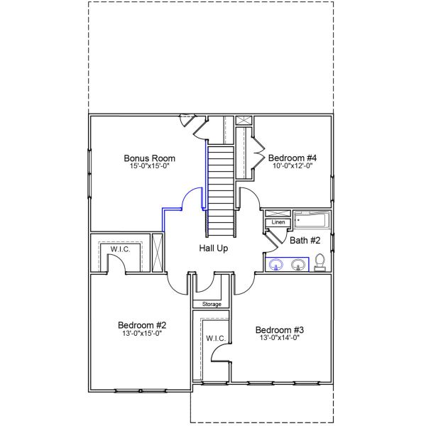 2D floor plan layout of this home in Killians Crossing, Blythewood, SC (Image 6).