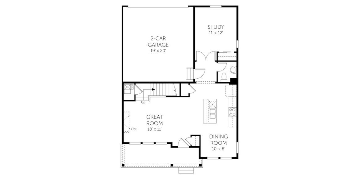 2D floor plan layout of this home in Waterfield - Single Family Homes, Fort Collins, CO (Image 4).