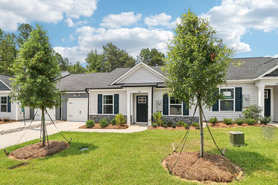 Representative exterior photo of a completed home built from the Earle by Great Southern Homes in Piney Woods Bluff, Columbia, SC (Image 29). Representative exterior photo of a completed home built from the Earle by Great Southern Homes in Piney Woods Bluff, Columbia, SC (Image 29).