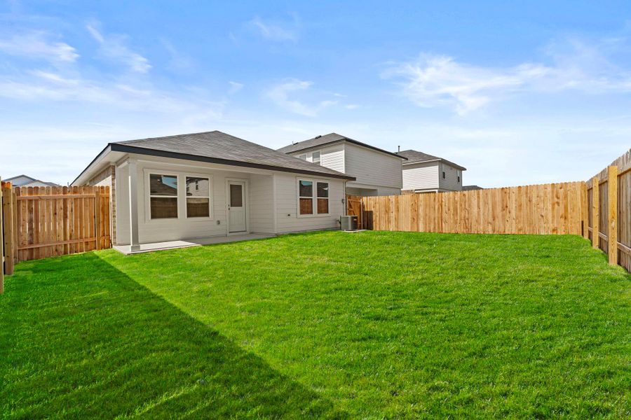 Exterior details and patio area of a home in Whisper South, San Marcos (Image 2). Exterior details and patio area of a home in Whisper South, San Marcos (Image 2).
