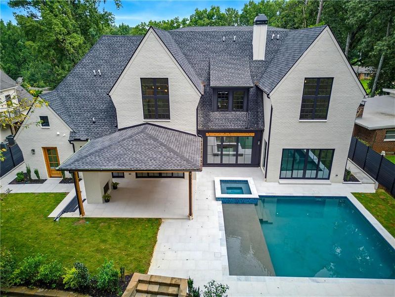 Exterior details and patio area of a home in , Atlanta (Image 38).