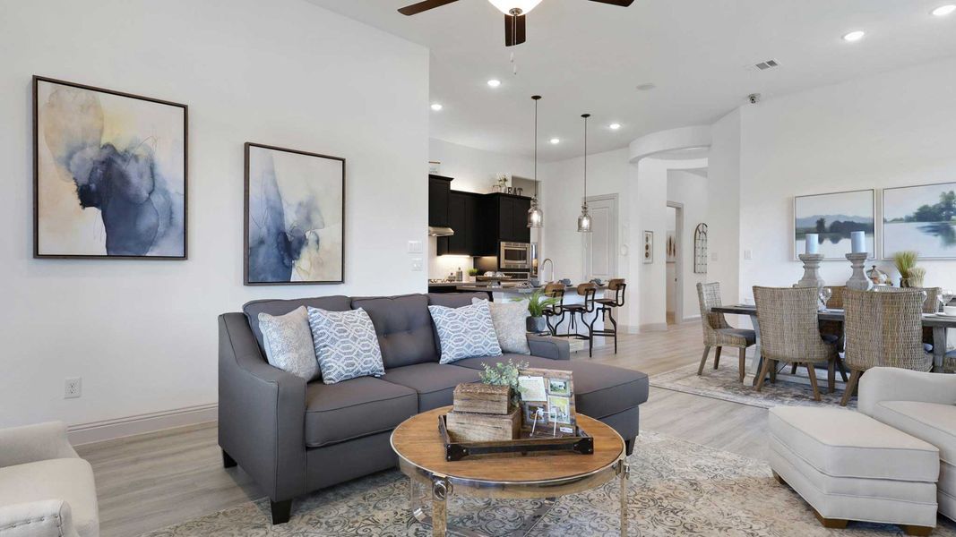 Furnished interior view inside a new home in Anna Ranch, Anna (Image 7). Furnished interior view inside a new home in Anna Ranch, Anna (Image 7).