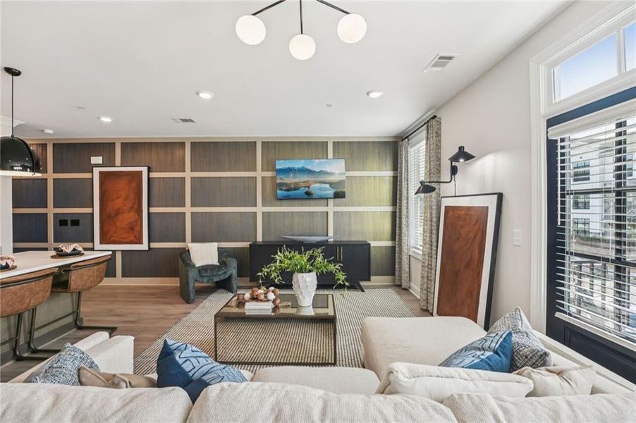 Furnished interior view inside a new home in Market Square at Sawnee Village, Cumming (Image 29).