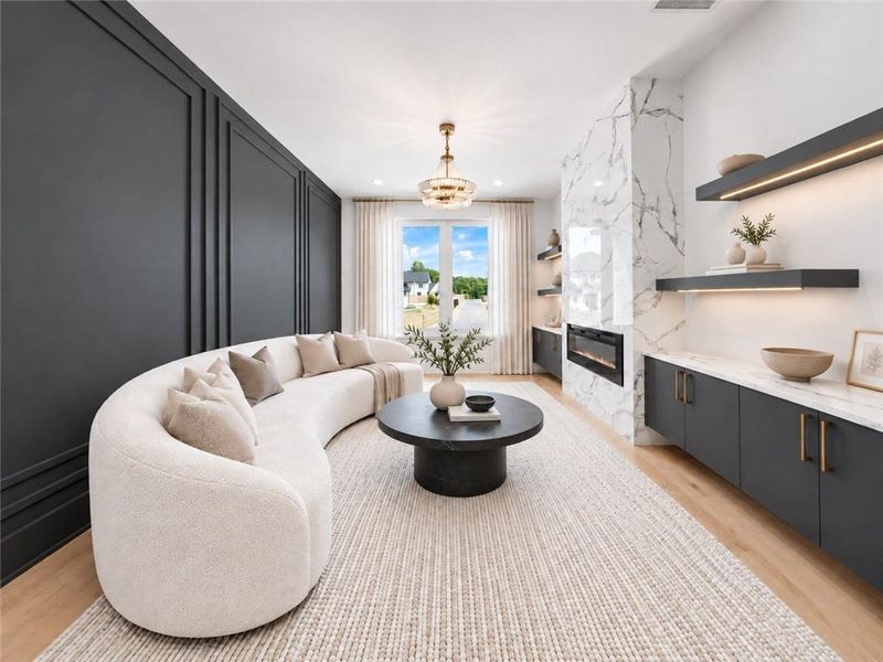 Furnished interior view inside a new home in , Buford (Image 63).