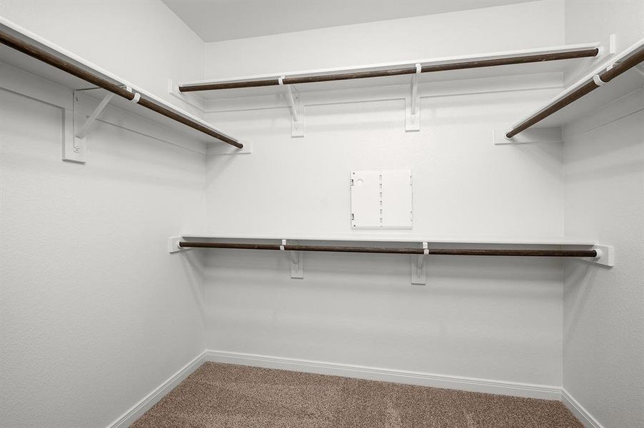 Walk in closet with light carpet Walk in closet with light carpet