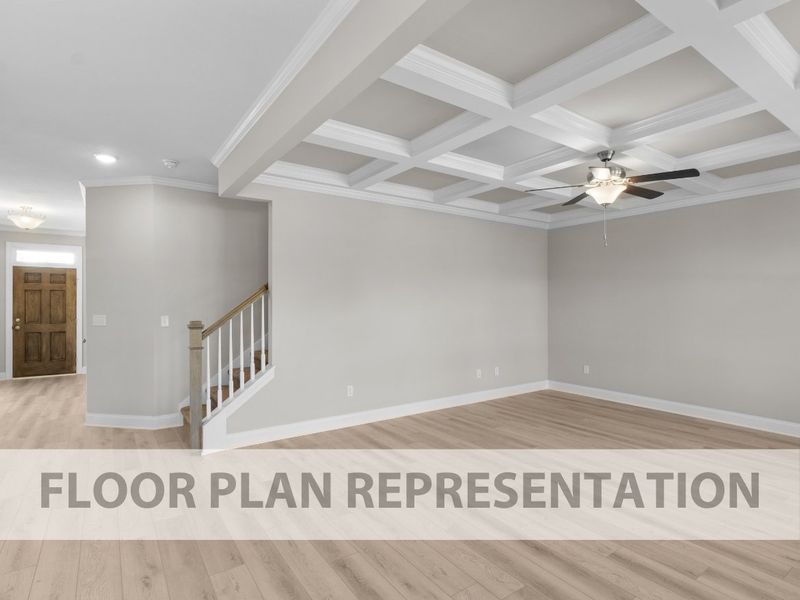 Living Room | Bradford II Plan by Ivey Homes