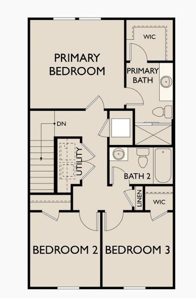 2D floor plan layout for the Lantern by Starlight Homes in Pinckney Place, North Charleston, SC (Image 4).