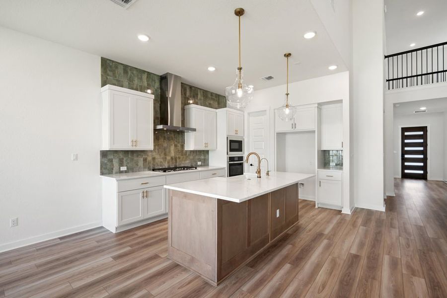 Furnished interior view inside a new home in Park Collection at Lariat, Liberty Hill (Image 11). Furnished interior view inside a new home in Park Collection at Lariat, Liberty Hill (Image 11).