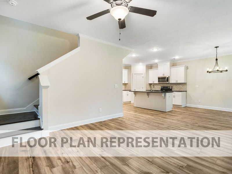 Open Family Room | 1486 Plan by Ivey Homes Open Family Room | 1486 Plan by Ivey Homes