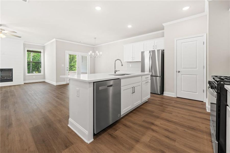Furnished interior view inside a new home in , Duluth (Image 6).