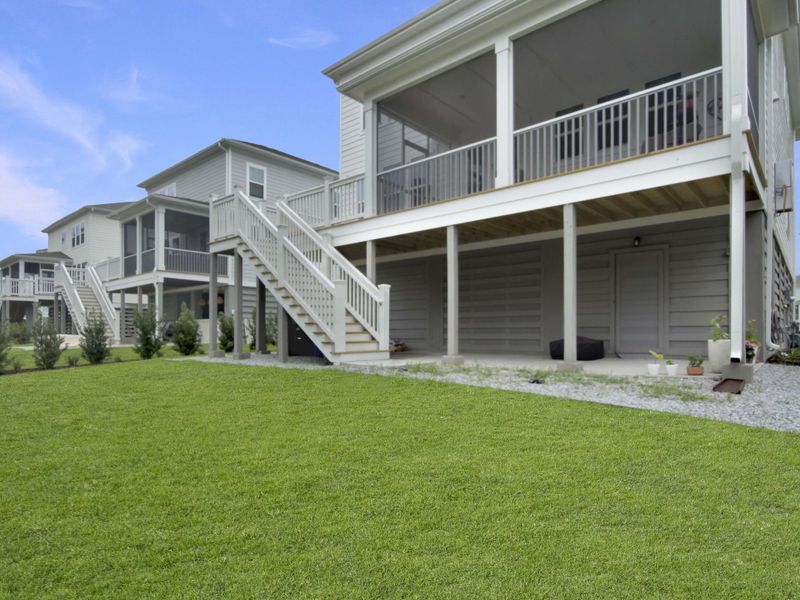 Exterior details and patio area of a home in Liberty Hill Farm, Mount Pleasant (Image 32).