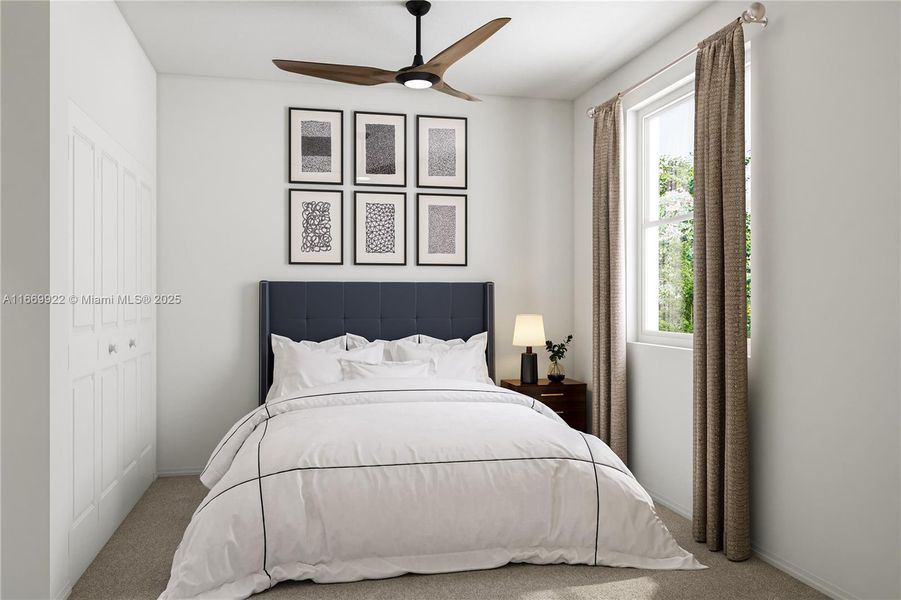 Furnished interior view inside a new home in Vivant: The Boulevard Collection, Miami (Image 9).