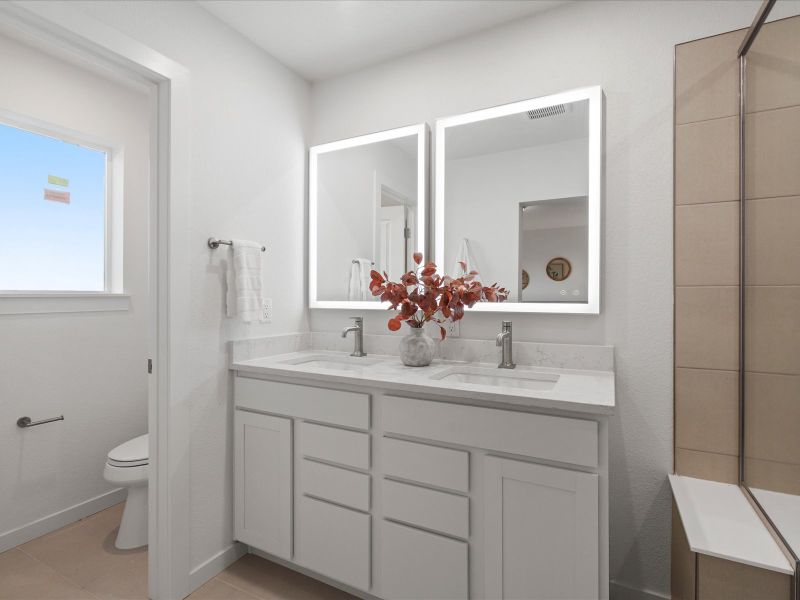 Furnished interior view inside a new home in The Vistas at West Mesa, Colorado Springs (Image 14). Furnished interior view inside a new home in The Vistas at West Mesa, Colorado Springs (Image 14).