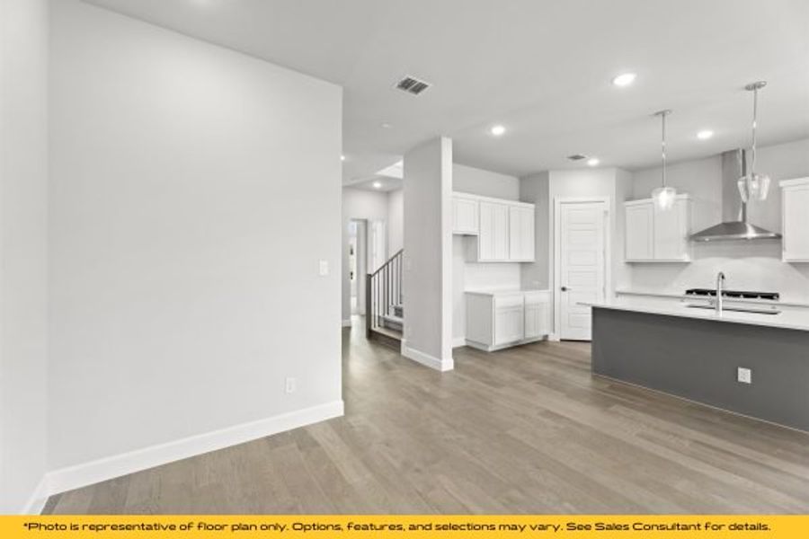 Representative unfurnished interior of a home built from the The Barbados by Stonefield Homes in The Highlands, Rockwall (Image 23).