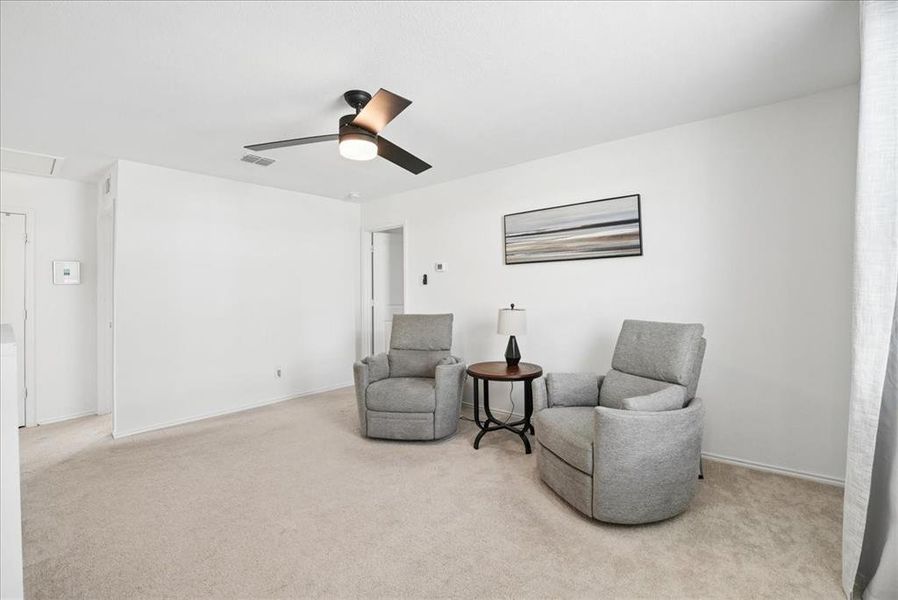 Furnished interior view inside a new home in Trinity West, Dallas (Image 15). Furnished interior view inside a new home in Trinity West, Dallas (Image 15).