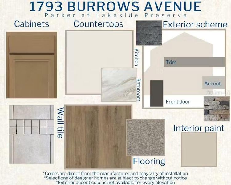 Sample of building materials used in homes in Lakeside Preserve, Lakeland (Image 4). Sample of building materials used in homes in Lakeside Preserve, Lakeland (Image 4).