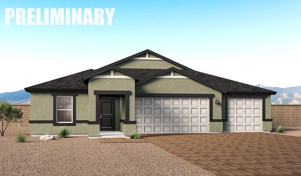 Representative exterior photo of a completed home built from the Garland - Traditions - A50G by D.R. Horton in Sycamore Vista, Vail, AZ (Image 4). Representative exterior photo of a completed home built from the Garland - Traditions - A50G by D.R. Horton in Sycamore Vista, Vail, AZ (Image 4).