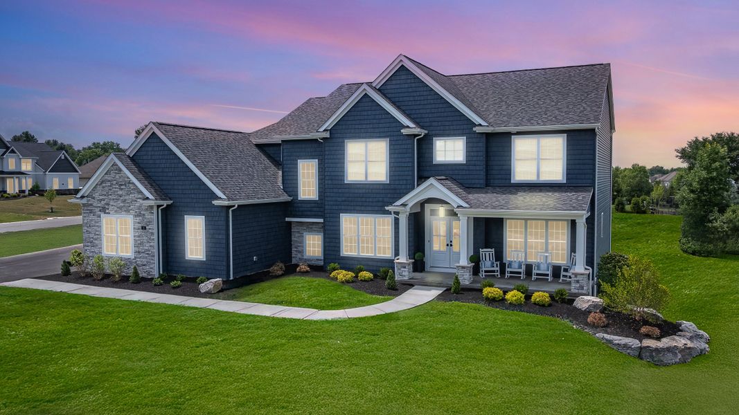 Representative exterior photo of a completed home built from the The Lexington by Forbes Capretto Homes in Birdsong Estates, Orchard Park, NY (Image 25).