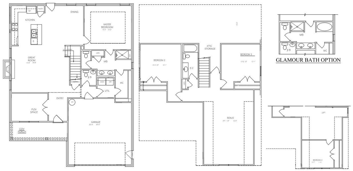 2D floor plan layout for the Springfield by Haven Builders in Evergreen Hills, Nashville, TN (Image 2). 2D floor plan layout for the Springfield by Haven Builders in Evergreen Hills, Nashville, TN (Image 2).